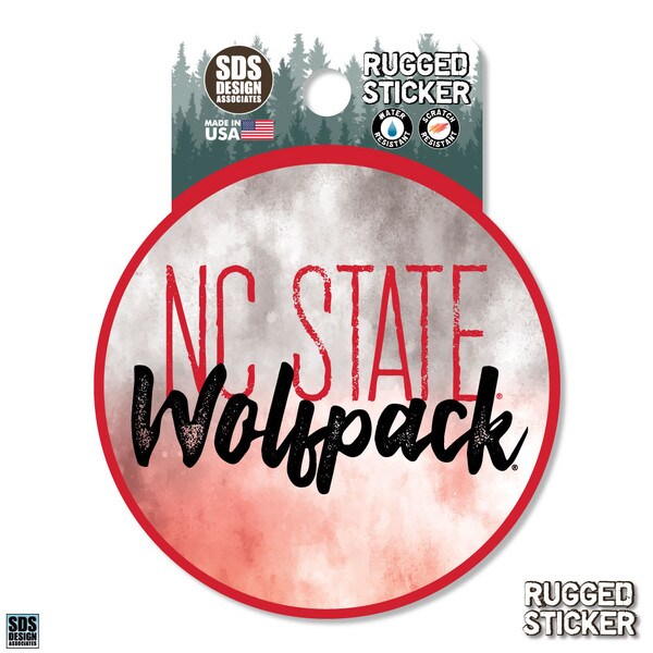 Rugged Sticker NC State Wolfpack Wa